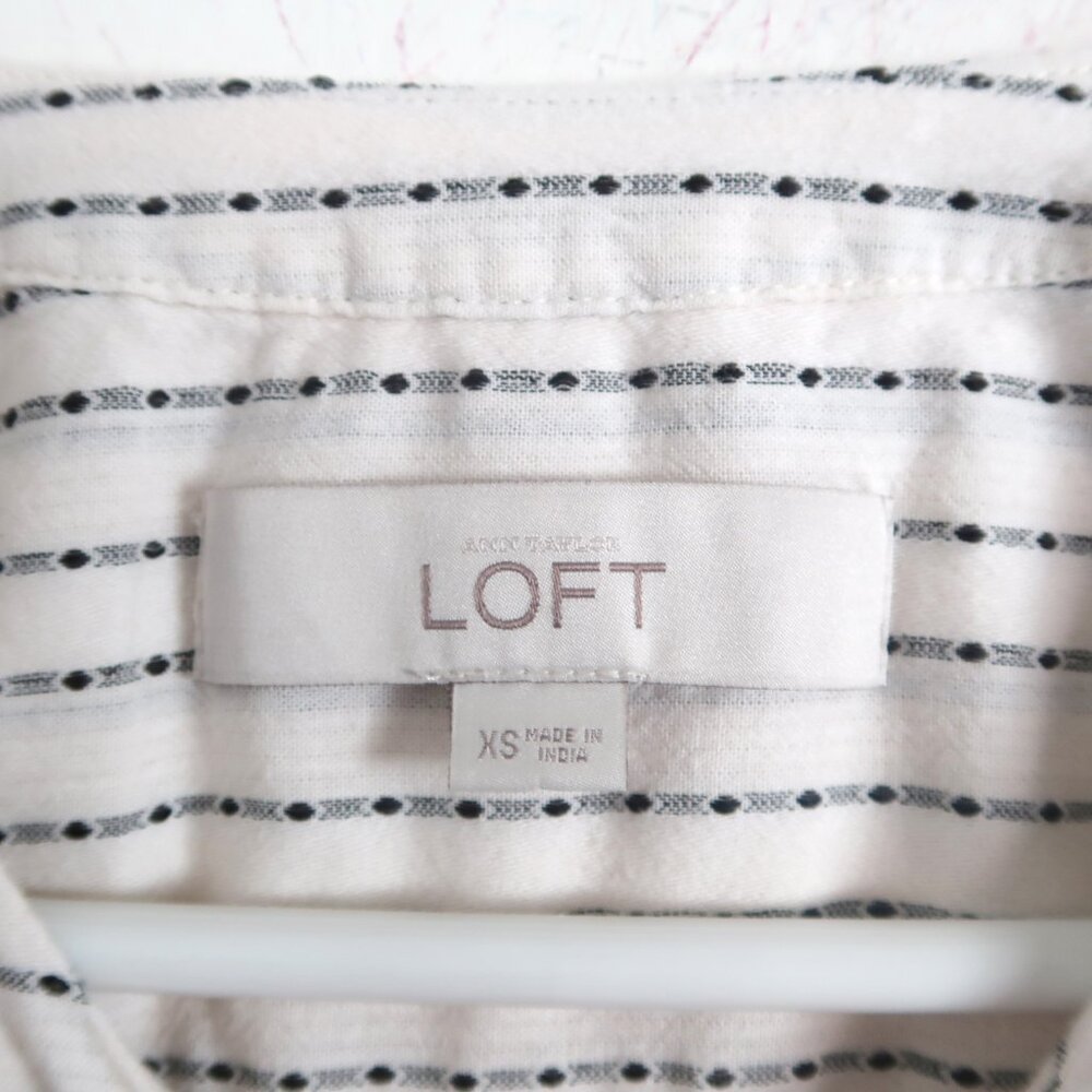 LOFT Striped Blouse - Size XS - Picture 7 of 8